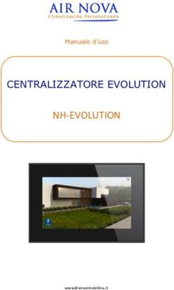 CENTRALIZZATO RE EVOLUTION - NH-EVOLUTION Manuale d'uso - Air Control Clima
