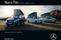 Marco Polo Marco Polo HORIZON ACTIVITY - Listino prezzi. Valido dal 1 luglio 2019.