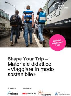 MATERIALE DIDATTICO "VIAGGIARE IN MODO SOSTENIBILE" - SHAPE YOUR TRIP - UN PROGETTO DI - MYCLIMATE