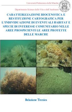 CARATTERIZZAZIONE BIOCENOTICA E RESTITUZIONE CARTOGRAFICA PER L'INDIVIDUAZIONE DI EVENTUALI HABITAT E SPECIE DI INTERESSE COMUNITARIO NELLE AREE ...