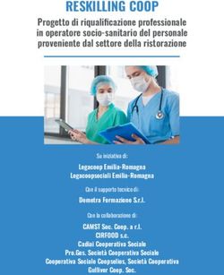 RESKILLING COOP Progetto di riqualificazione professionale in operatore socio-sanitario del personale proveniente dal settore della ristorazione ...