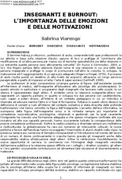 INSEGNANTI E BURNOUT: L'IMPORTANZA DELLE EMOZIONI E DELLE MOTIVAZIONI