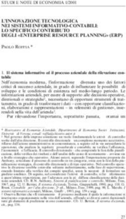 L'INNOVAZIONE TECNOLOGICA NEI SISTEMI INFORMATIVO-CONTABILI: LO SPECIFICO CONTRIBUTO DEGLI "ENTERPRISE RESOURCE PLANNING" (ERP)