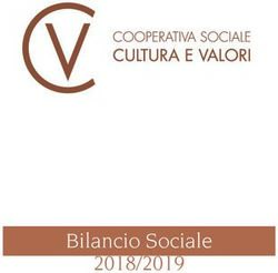 Bilancio Sociale 2018/2019 - Cooperativa Sociale Cultura e ...