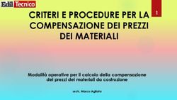CRITERI E PROCEDURE PER LA COMPENSAZIONE DEI PREZZI DEI MATERIALI