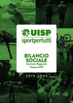 BILANCIO SOCIALE Comitato Regionale Toscana APS - UISP Nazionale