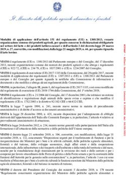 Il Ministro delle politiche agricole alimentari e forestali