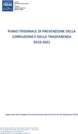PIANO TRIENNALE DI PREVENZIONE DELLA CORRUZIONE E DELLA TRASPARENZA