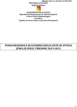 PIANO REGIONALE DI GOVERNO DELLE LISTE DI ATTESA (PRGLA) PER IL TRIENNIO 2019-2021