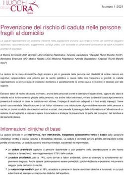Prevenzione del rischio di caduta nelle persone fragili al domicilio