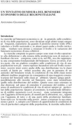 UN TENTATIVO DI MISURA DEL BENESSERE ECONOMICO DELLE REGIONI ITALIANE