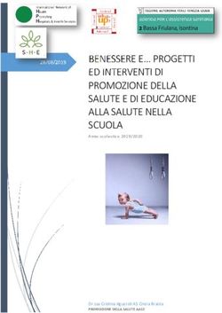 BENESSERE E PROGETTI ED INTERVENTI DI PROMOZIONE DELLA SALUTE E DI EDUCAZIONE ALLA SALUTE NELLA SCUOLA 28/08/2019