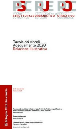Tavola dei vincoli Adeguamento 2020 Relazione illustrativa