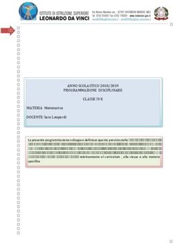 PROGRAMMAZIONE DISCIPLINARE CLASSE IV K