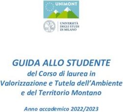 GUIDA ALLO STUDENTE del Corso di laurea in Valorizzazione e Tutela dell'Ambiente e del Territorio Montano