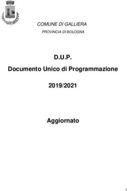 D.U.P. Documento Unico di Programmazione 2019/2021 Aggiornato - COMUNE DI GALLIERA