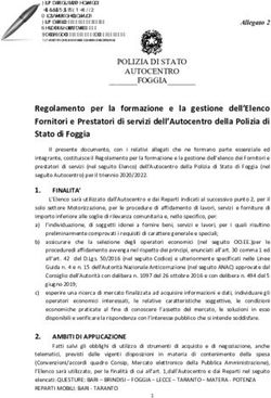 Regolamento per la formazione e la gestione dell'Elenco Fornitori e Prestatori di servizi dell'Autocentro della Polizia di Stato di Foggia