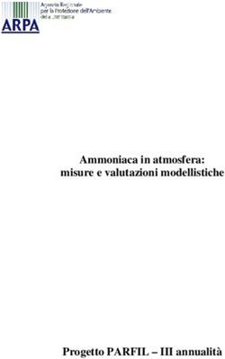 Ammoniaca in atmosfera: misure e valutazioni modellistiche - Progetto PARFIL - III annualit&agrave;