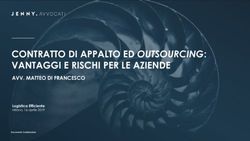 CONTRATTO DI APPALTO ED OUTSOURCING: VANTAGGI E RISCHI PER LE AZIENDE - AVV. MATTEO DI FRANCESCO - Logistica Efficiente