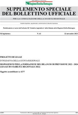 PROGETTO DI LEGGE D'INIZIATIVA DELLA GIUNTA REGIONALE DISPOSIZIONI PER LA FORMAZIONE DEL BILANCIO DI PREVISIONE 2022 - 2024 LEGGE DI STABILIT&Agrave; ...