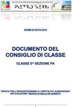 DOCUMENTO DEL CONSIGLIO DI CLASSE - CLASSE 5 SEZIONE PA ESAME DI STATO 2019 - "SERVIZI PER L'ENOGASTRONOMIA E L'OSPITALITA' ALBERGHIERA"