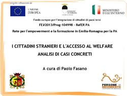 I CITTADINI STRANIERI E L'ACCESSO AL WELFARE ANALISI DI CASI CONCRETI - A cura di Paolo Fasano