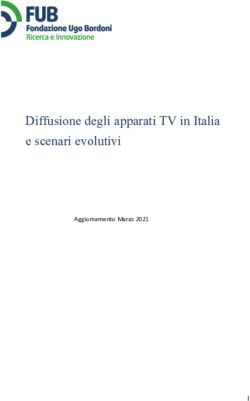Diffusione degli apparati TV in Italia e scenari evolutivi