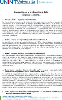 Linee Guida Per La Predisposizione Della Tesi Di Laurea Triennale