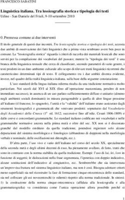 Linguistica italiana. Tra lessicografia storica e tipologia dei testi