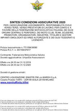 SINTESI CONDIZIONI ASSICURATIVE 2020 - Federmoto