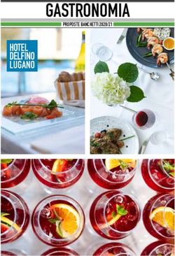 GASTRONOMIA PROPOSTE BANCHETTI 2020/21 - Hotel Delfino Lugano