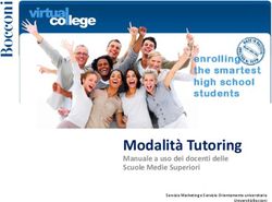 Bocconi Virtual College - Modalit&agrave; Tutoring Manuale a uso dei docenti delle Scuole Medie Superiori