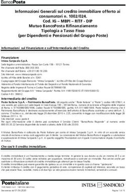 Informazioni Generali sul credito immobiliare offerto ai - Poste Italiane