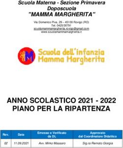 ANNO SCOLASTICO 2021 - 2022 PIANO PER LA RIPARTENZA