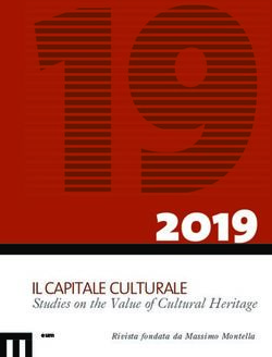 2019 IL CAPITALE CULTURALE - Studies on the Value of Cultural Heritage - UniMc