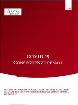COVID-19 CONSEGUENZE PENALI - RIFLESSI IN MATERIA PENALE DELLE RECENTI NORMATIVE EMANATE PER CONTRASTARE L'EMERGENZA EPIDEMIOLOGICA DA COVID-19 ...
