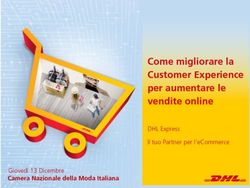 Come migliorare la Customer Experience per aumentare le vendite online - DHL Express Il tuo Partner per l'eCommerce Giovedì 13 Dicembre
