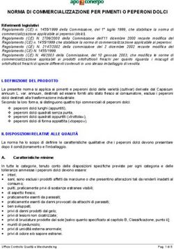 NORMA DI COMMERCIALIZZAZIONE PER PIMENTI O PEPERONI DOLCI
