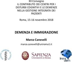 DEMENZA E IMMIGRAZIONE - Marco Canevelli - IL CONTRIBUTO DEI CENTRI PER I DISTURBI COGNITIVI E LE DEMENZE - EpiCentro