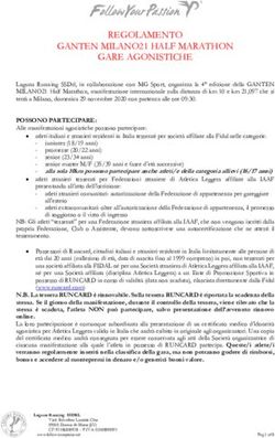 REGOLAMENTO GANTEN MILANO21 HALF MARATHON GARE AGONISTICHE