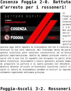 Cosenza Foggia 2-0. Battuta d'arresto per i rossoneri! - ilSottosopra