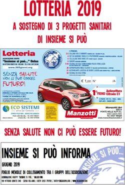 LOTTERIA 2019 A sostegno di 3 progetti sanitari di insieme si può - Senza salute non ci può essere futuro! - Insieme si può