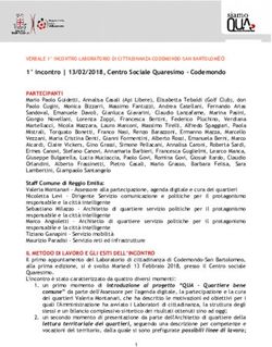 Incontro | 13/02/2018, Centro Sociale Quaresimo - Codemondo - Comune di ...