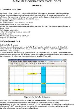 MANUALE OPERATIVO EXCEL 2003