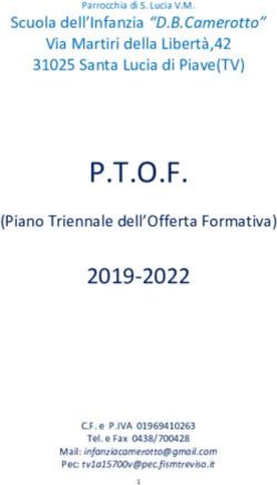 P.T.O.F. Scuola dell'Infanzia "D.B.Camerotto" Via Martiri della Libertà,42 31025 Santa Lucia di Piave(TV) - Parrocchie di Santa Lucia e Sarano