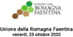 Unione della Romagna Faentina - venerdì, 23 ottobre 2020 - Unione Romagna Faentina