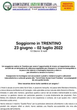 Soggiorno in TRENTINO 23 giugno - 02 luglio 2022