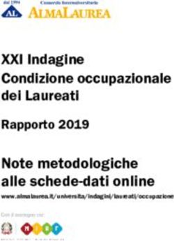 Note metodologiche alle schede-dati online - XXI Indagine Condizione occupazionale dei Laureati - AlmaLaurea