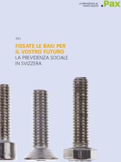 FISSATE LE BASI PER IL VOSTRO FUTURO - LA PREVIDENZA SOCIALE IN SVIZZERA 2021 - Pax