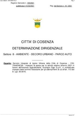 CITTA' DI COSENZA DETERMINAZIONE DIRIGENZIALE - Buongiorno Cosenza